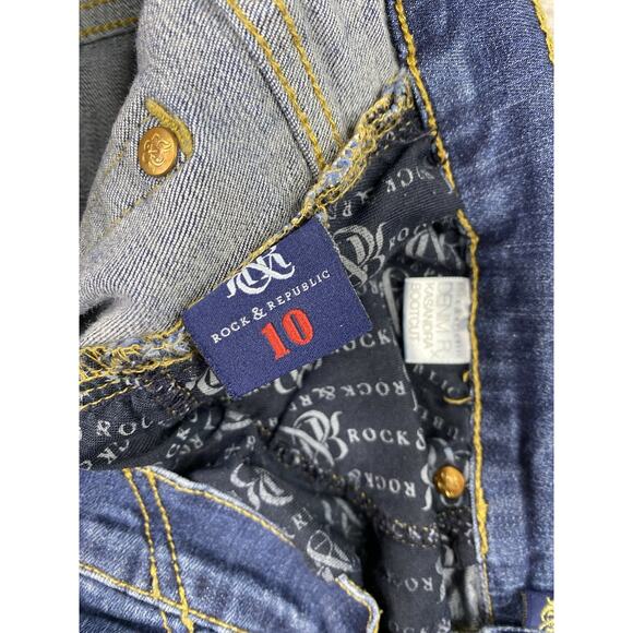 Rock & Republic Kasandra Bootcut Jeans Womens 10 Blue Mid Rise Stretch Denim - Picture 11 of 13